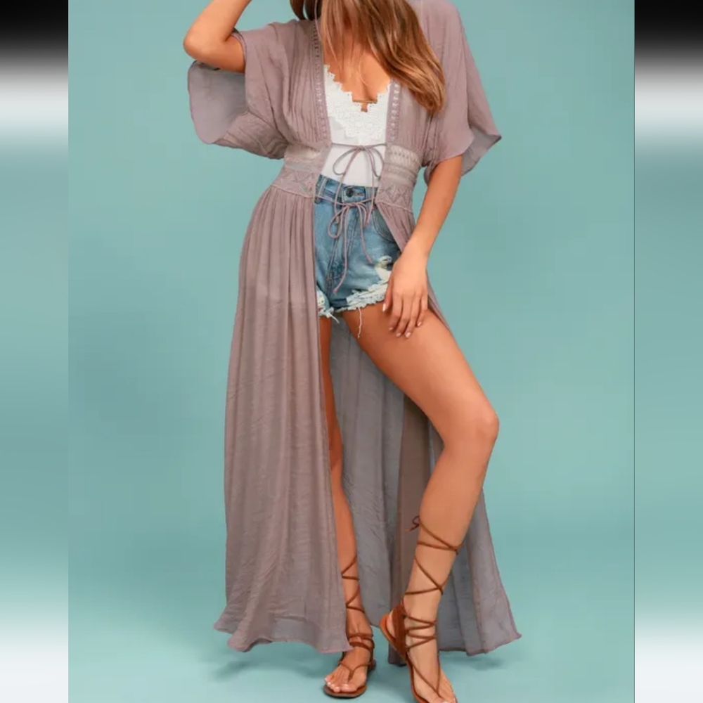 Lulu's Elegant Mauve Duster